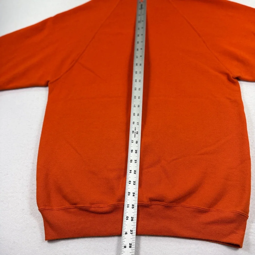 Vintage 90s Jerzees Blank Sweatshirt Mens XL Orange Made in USA Raglan Sleeve